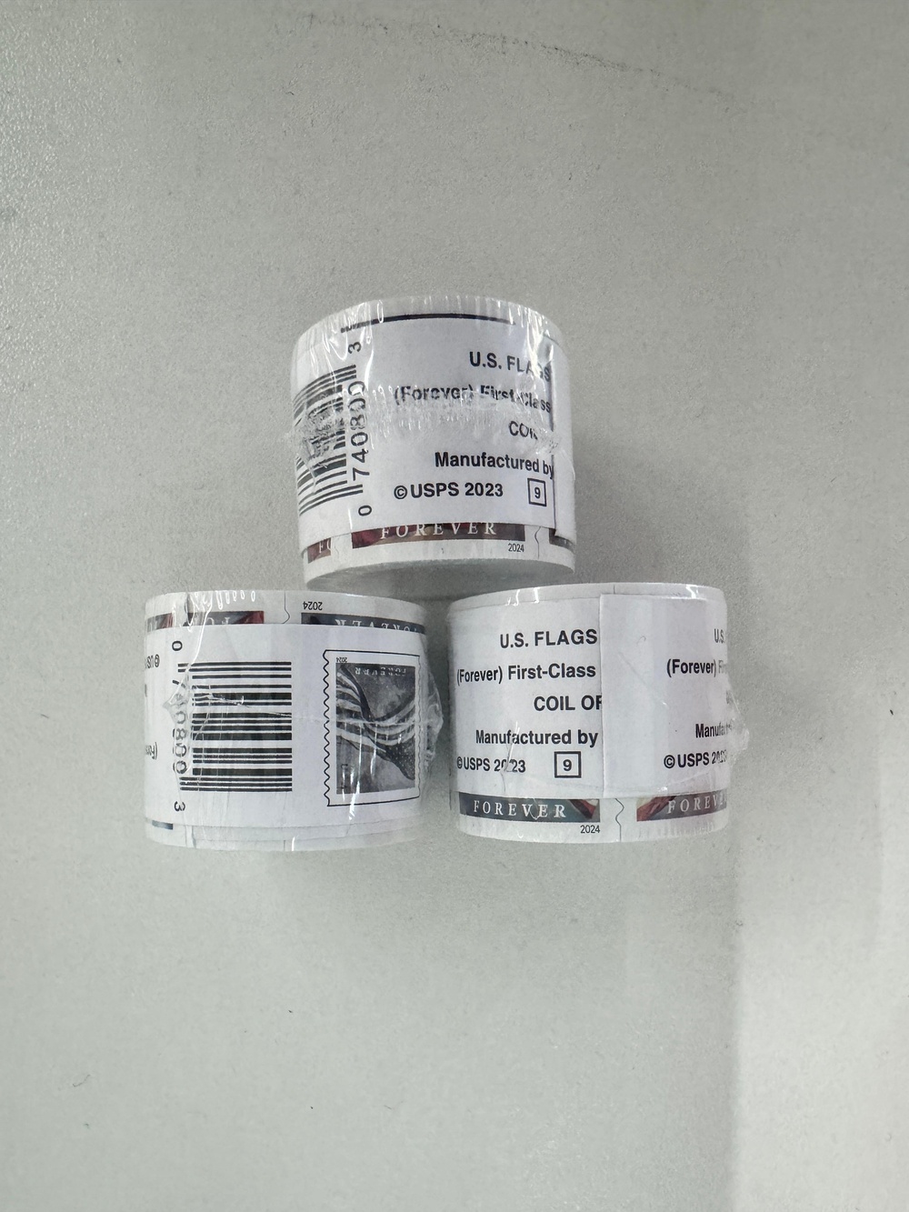 3 rolls of USPS stamps, 300 brand new stamps in total